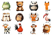 Animals Minimalist Cartoon Clipart, an Illustration by CreationArt (Thumbnail 2 of 4)