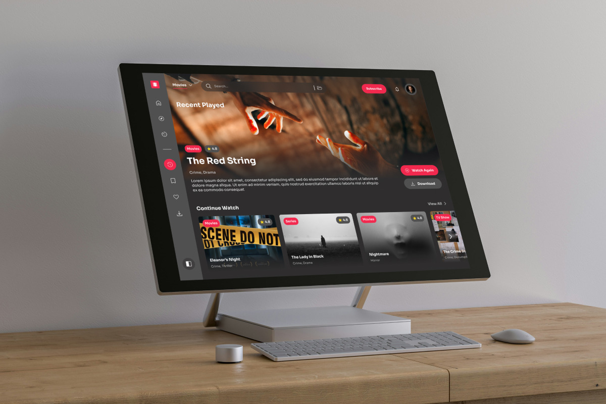 Movie Streaming UI Dashboard Design, an UI Kit Template by twinstd (Photo 5 of 5)