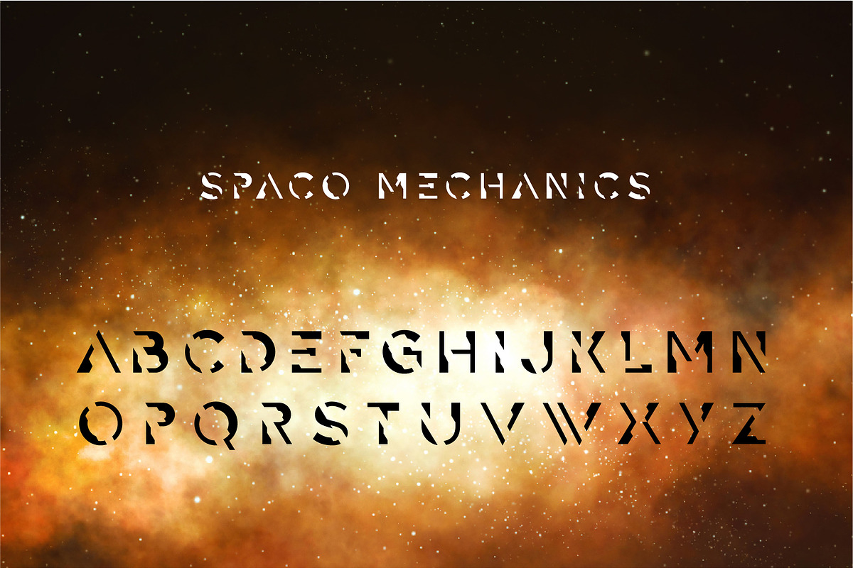 Spaco Stencil SC, a Font by K:O\Fonts (Photo 6 of 6)
