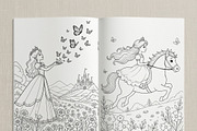 Magical Princess Coloring Book Vol40, a Person Illustration by ikarifq shop (Thumbnail 4 of 7)