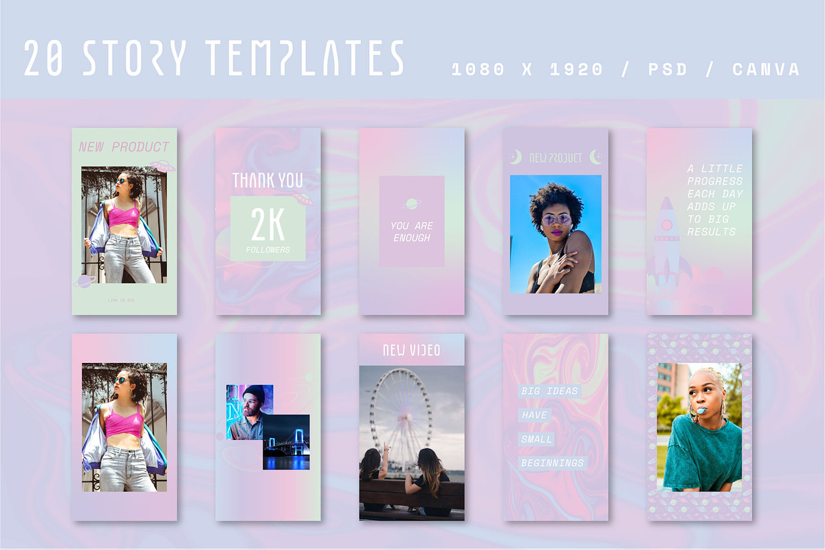 Instagram: Iridescent Galaxy, a Social Media Template by Liseno Designs (Photo 5 of 8)