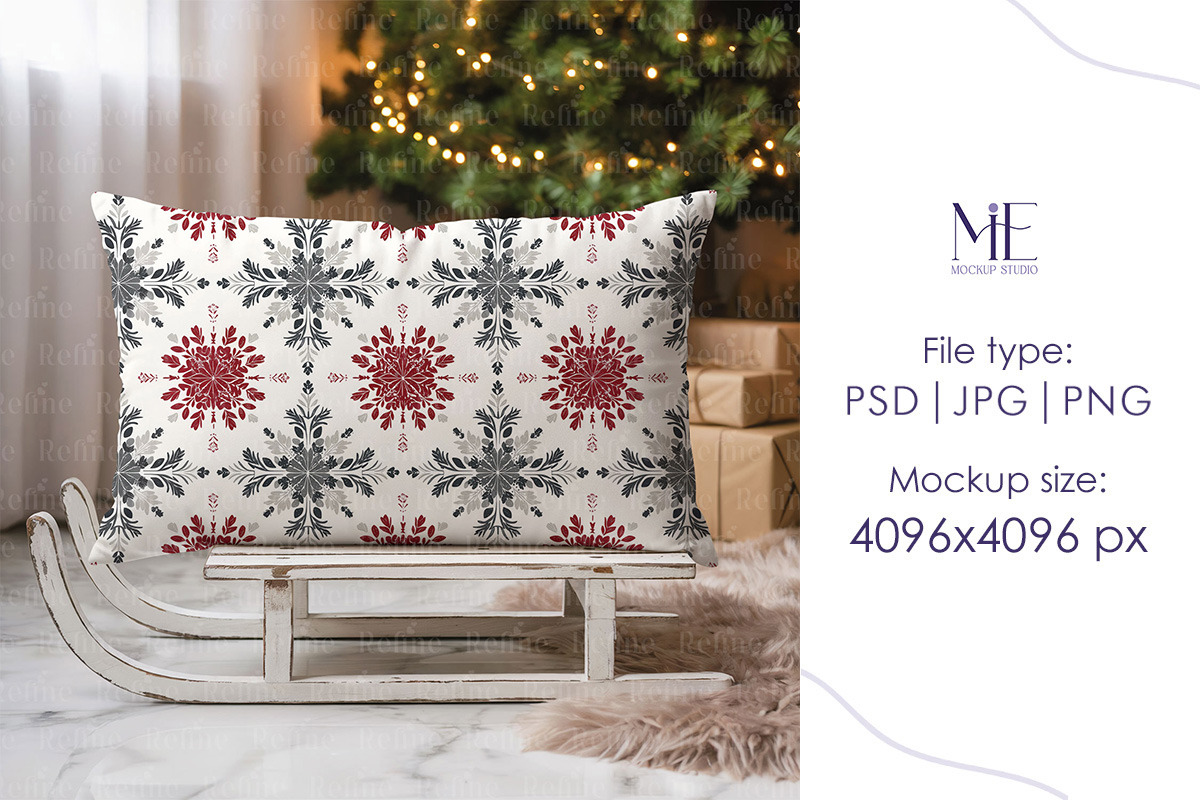 Rectangular Lumbar Pillow Mockup, a Merchandise Mockup by Mie Mockup Studio (Photo 5 of 5)