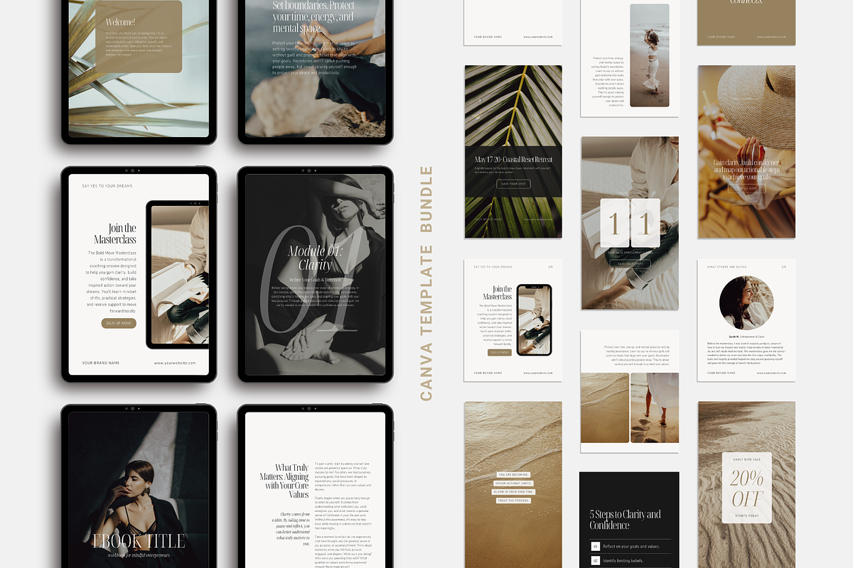 AURELLE Canva Template Bundle, a Marketing Template by DESIGN BY nube (Photo 1 of 20)