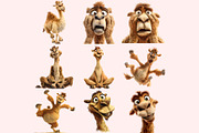 Funny Camel Clipart PNG Bundle, a Graphic by M9 Design (Thumbnail 5 of 10)