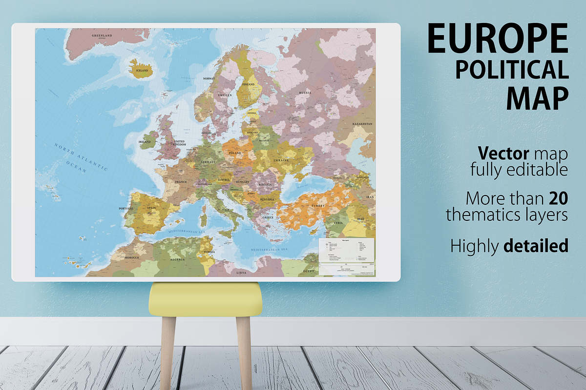 Map of Europe, an Education Illustration by Cartorical (Photo 2 of 8)