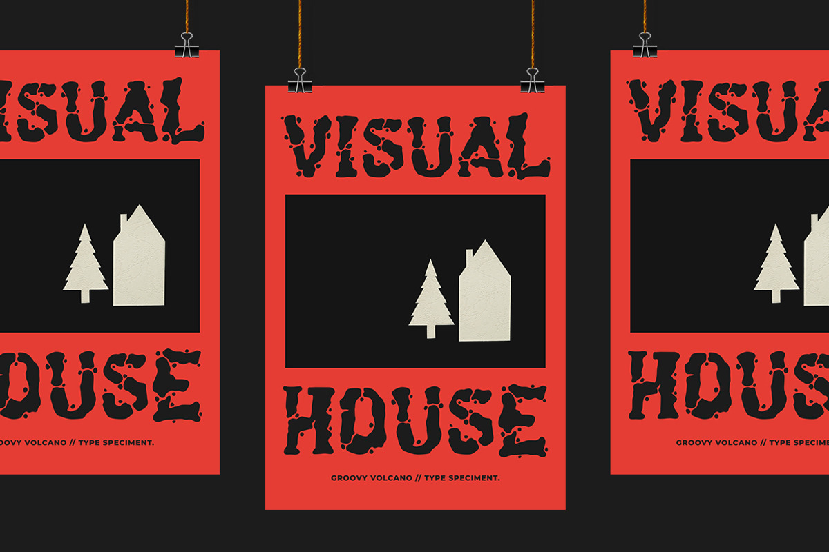 GF Volcano - Handdrawn Display Font, a Font by GroovyFontCo (Photo 4 of 7)
