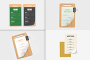 Clipboard Menu Card Mockup Bundle, an Advertising Mockup by graphypix (Thumbnail 1 of 11)