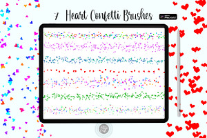 Procreate Heart Confetti Brush