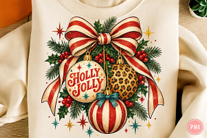 Holly Jolly Christmas Ornaments PNG
