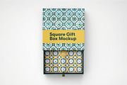 Square Paper Gift Box PSD Mockup, a Packaging Mockup by zphotographystudio (Thumbnail 5 of 11)