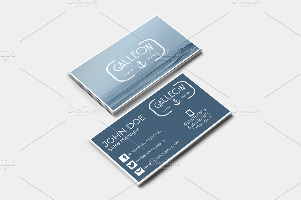 Aquatic Business Card, a Business Card Template by Konakchiev (Photo 1 of 3)