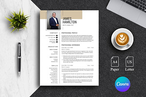 Clean Canva CV Template Pack | Canva