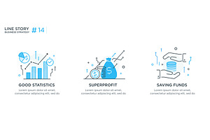 Set of illustrations concept with
