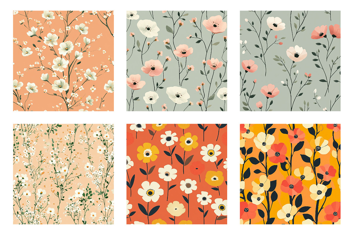 Floral Garden - Patterns & Posters, an Illustration by Dream Creation (Photo 5 of 7)