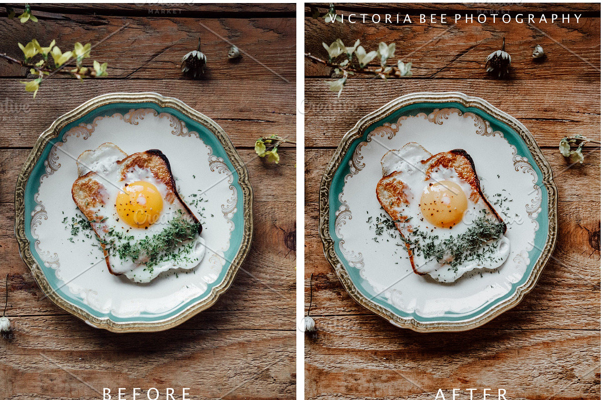 DARK FOOD LIGHTROOM PRESETS, a Preset Add-On by Victoria Bee Presets (Photo 4 of 17)