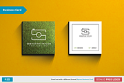 S - Square Business Card Template, a Business Card Template by SketoNeto (Thumbnail 1 of 4)