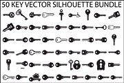 Key Vector Silhouette Bundle, an Illustration by jahid234 (Thumbnail 1 of 51)