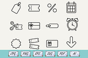 Black Friday Discount Icons SVG, a Solid Icon by Ghagra (Thumbnail 1 of 3)