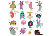 Set of funny monsters, an Illustration by Anna Guz's Store (Thumbnail 2 of 4)