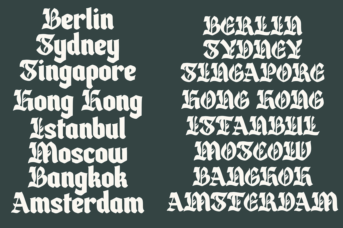 Firethron – Organic Blackletter Type, a Blackletter Font by Arendxstudio (Photo 7 of 9)