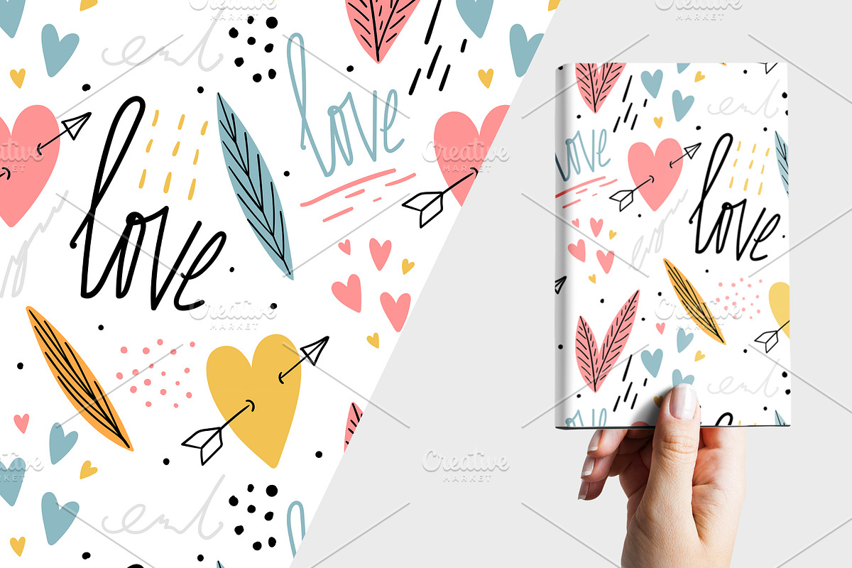 Kids hand drawn seamless pattern, a Pattern Graphic by hanifa_design (Photo 5 of 8)