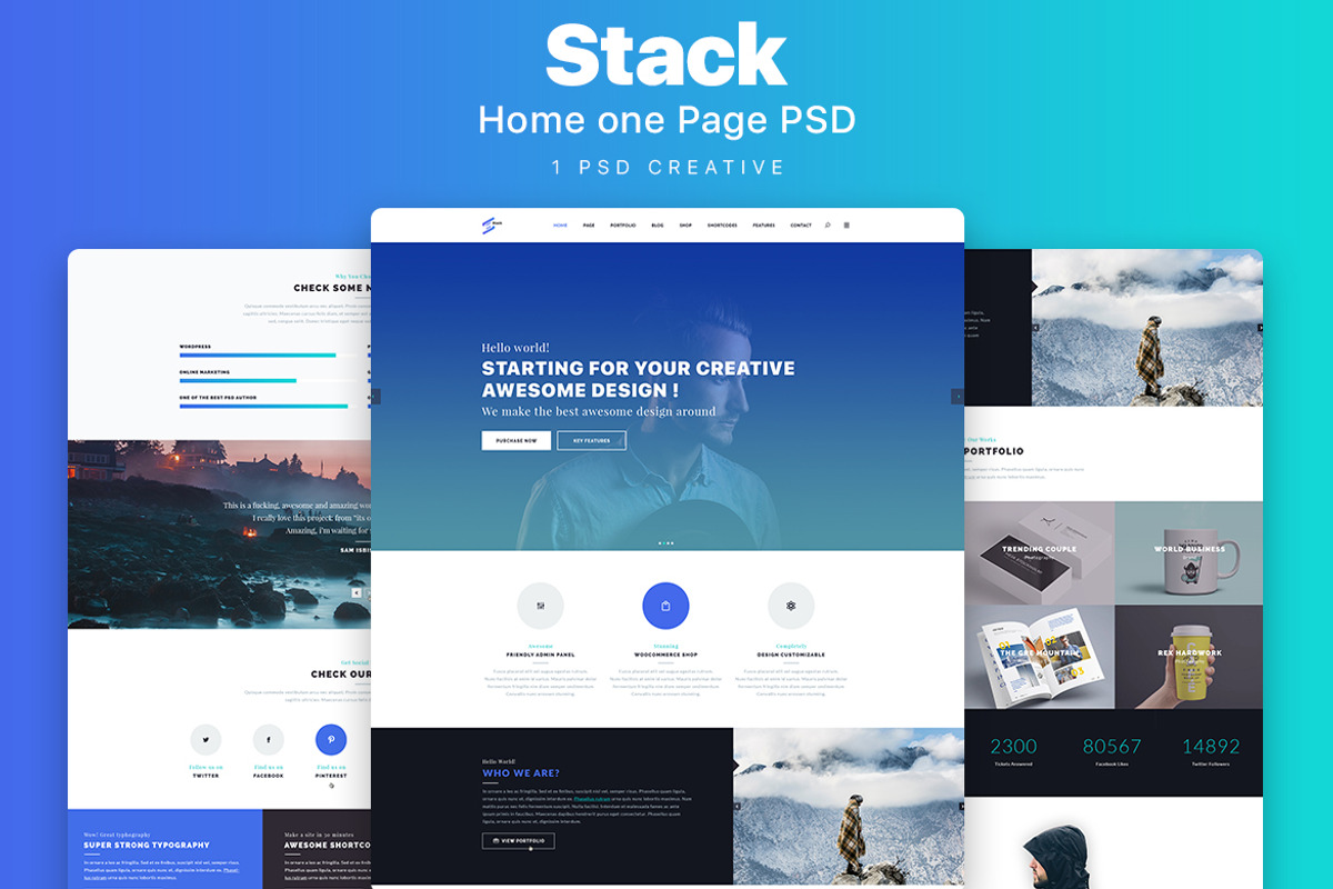 Stack - Home Page One PSD, a Websites & App Template by BlilDesign (Photo 1 of 5)