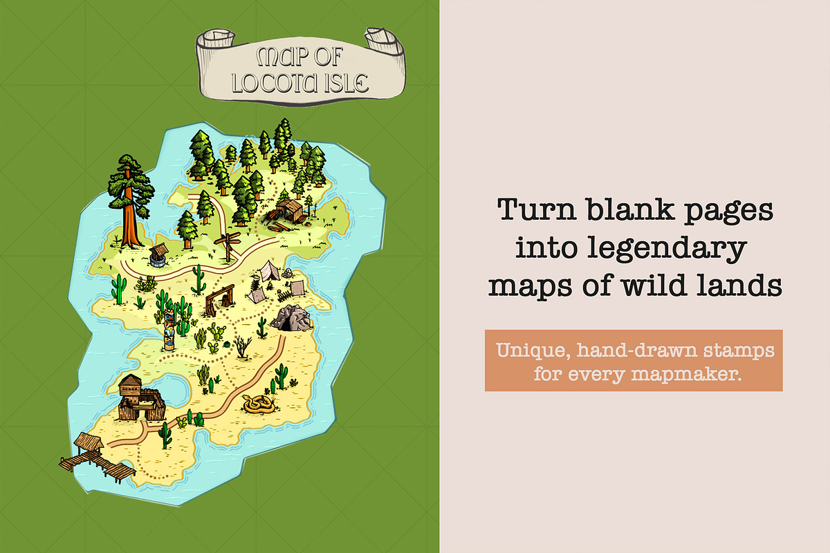 Wild West Procreate Map Brushes, a Brush Add-On by BrushBoy (Photo 7 of 14)