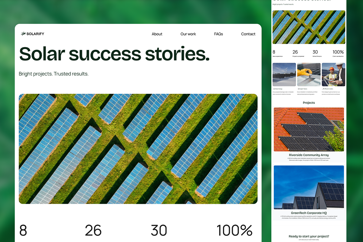 Solarify - Framer Website Template, a Websites & App Template by Hammad Arif (Photo 2 of 4)