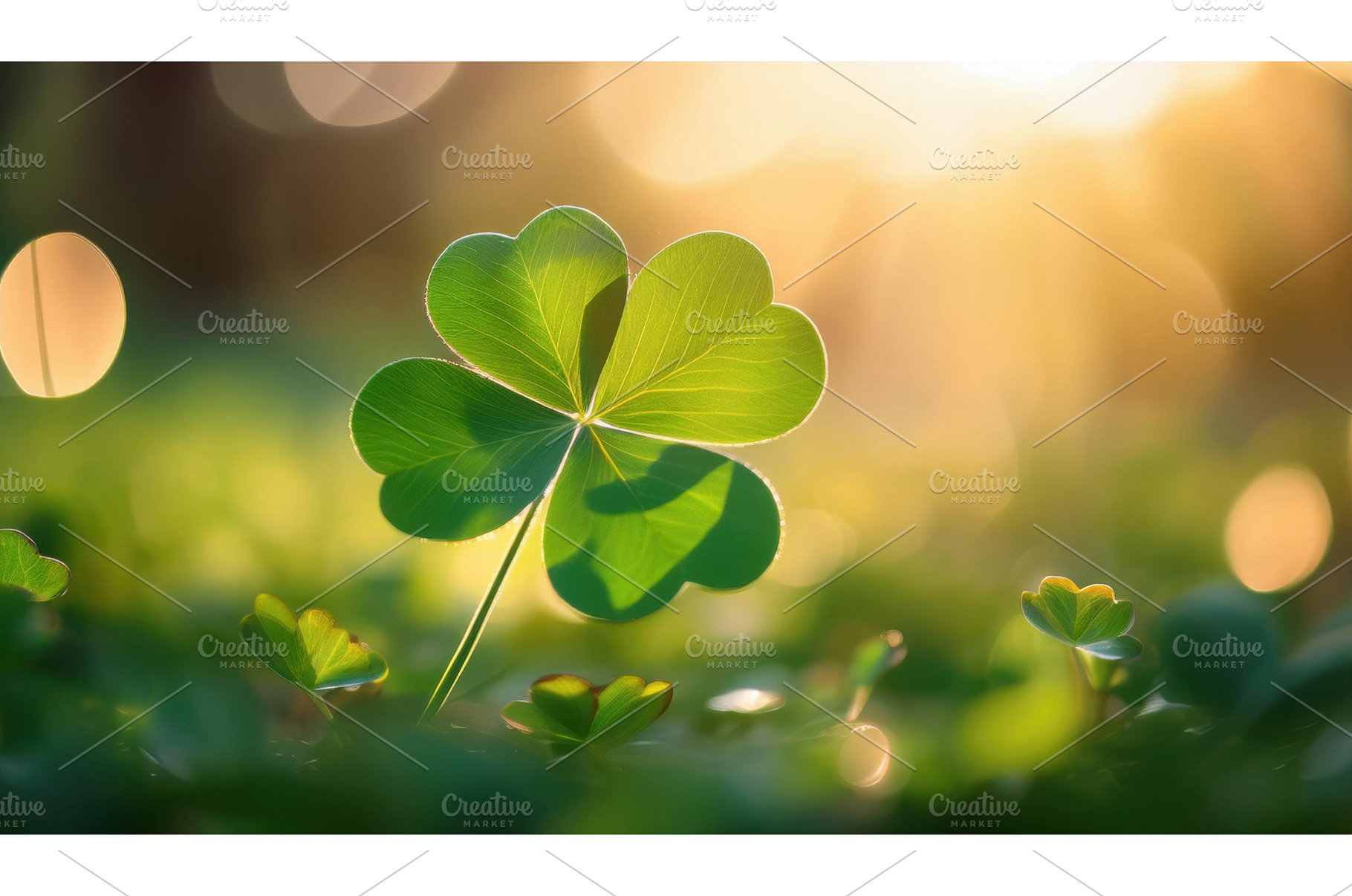 A single vibrant four-leaf clover, a Nature Photo by Igor Tichonow