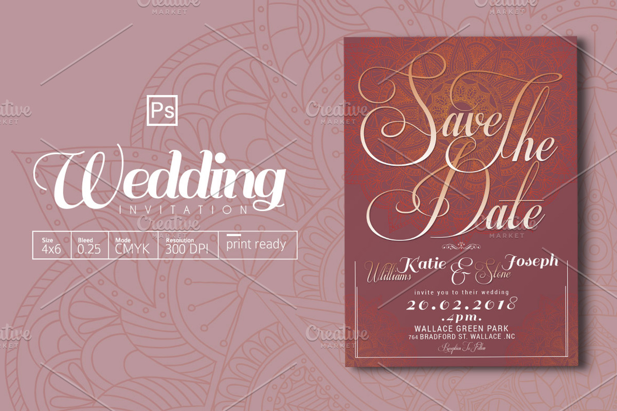 Wedding Invitation, a Card Template by Tiaga (Photo 1 of 3)
