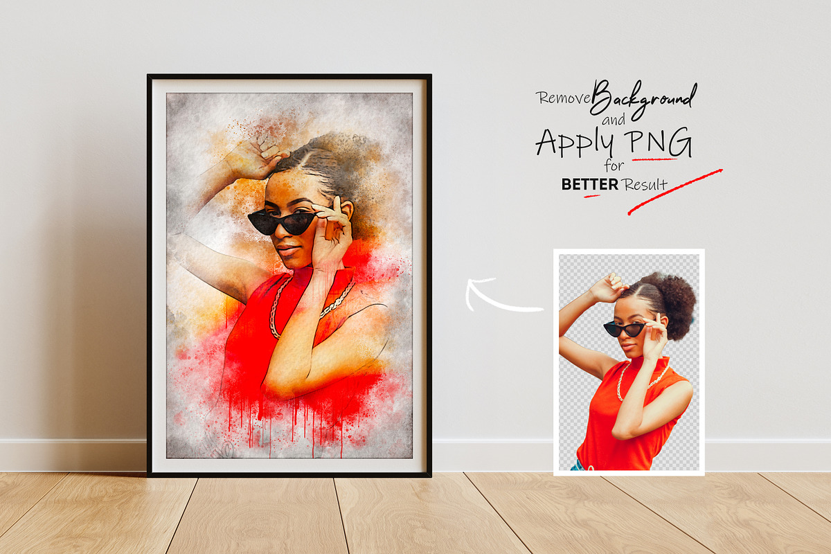 Spatter Painting Photo Effect Mockup, a Brushes & More by zahidhossainalif (Photo 5 of 17)