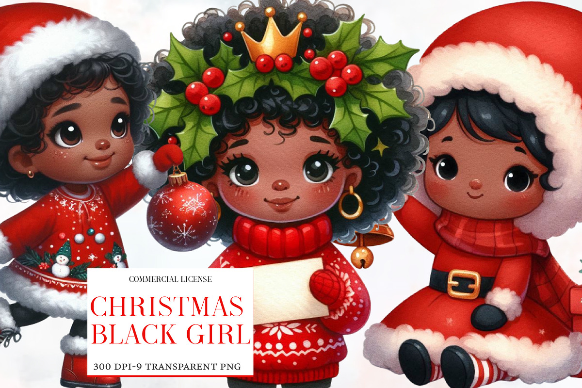 Christmas  Girl Clipart, an Illustration by Designworld (Photo 1 of 6)