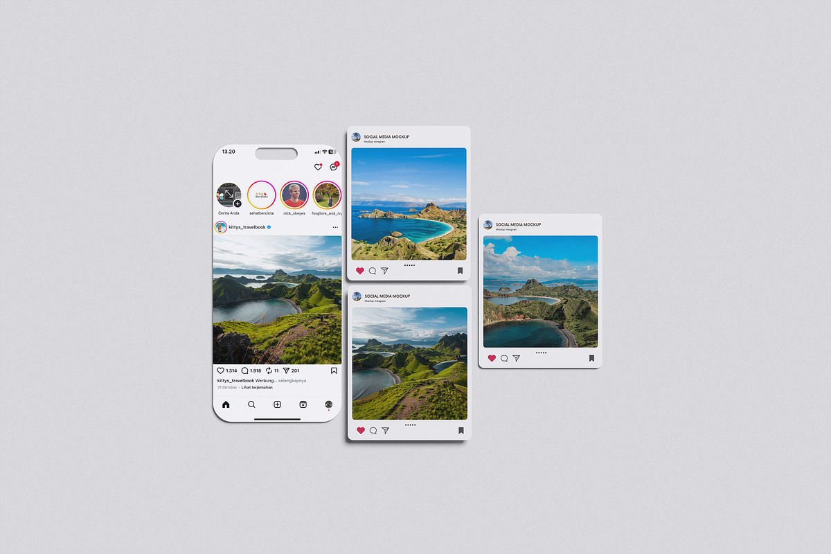 High Quality Instagram Mockup, an Advertising Mockup by Afif_studio (Photo 2 of 5)