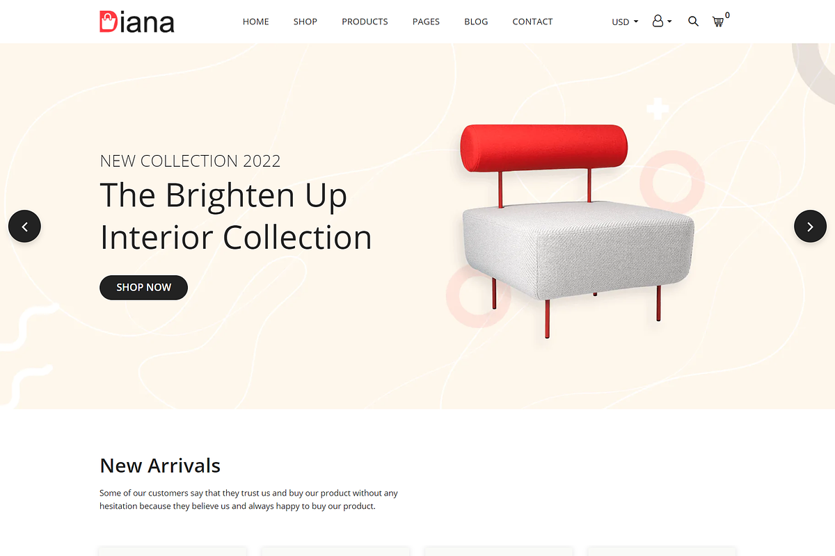 Furniture Shopify Theme - Diana, a Templates & Theme by HasThemes (Photo 3 of 3)