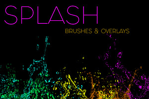 Water Splash Brushes & Overlays