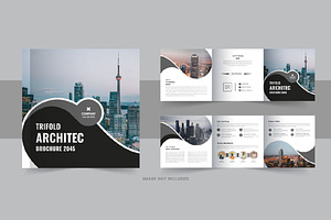 Architecture square trifold brochure, a Brochure Template by Pavel_design