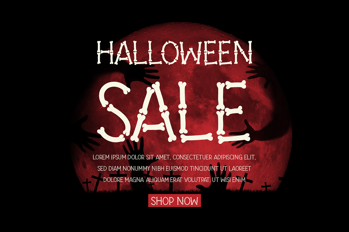 Hueso Bone | Halloween Bone Font, a Blackletter Font by Denustudios (Photo 4 of 12)
