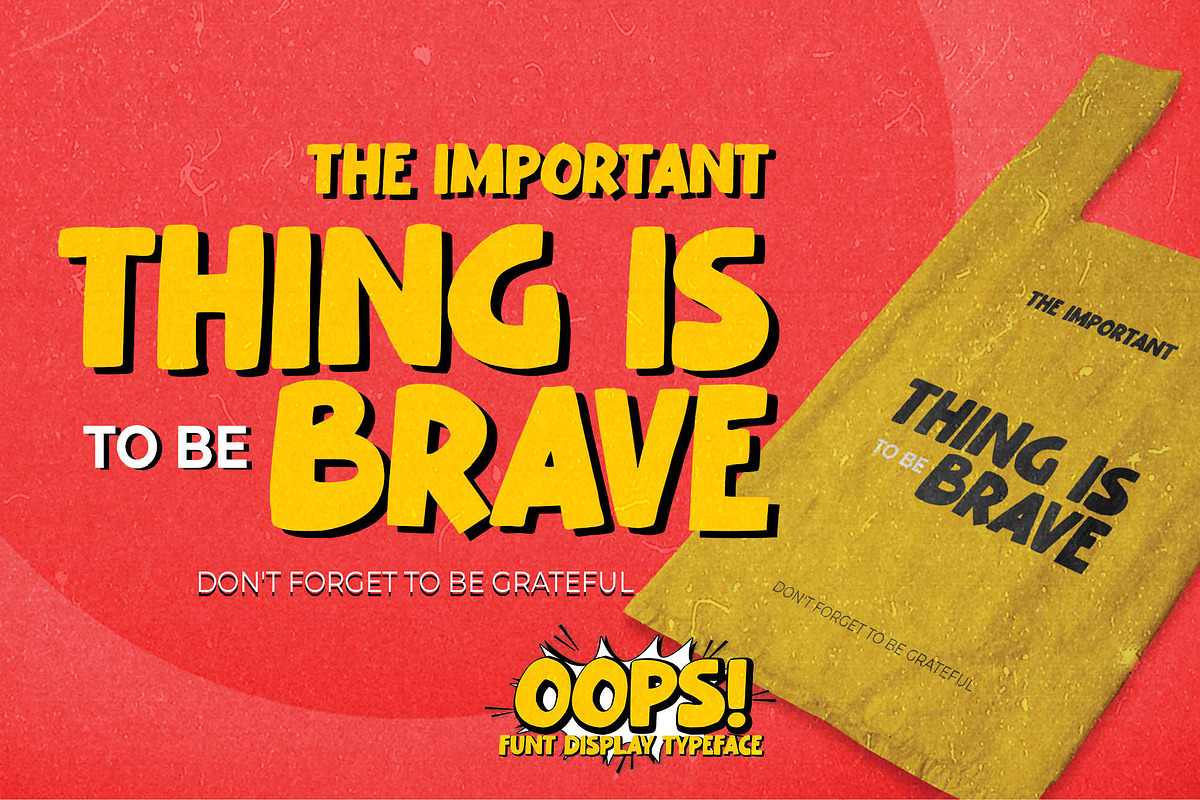 Oops - Fun Display Typeface, a Font by Gassstype (Photo 2 of 8)
