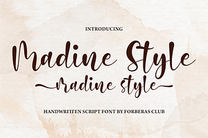 Madine Style Handwritten Font