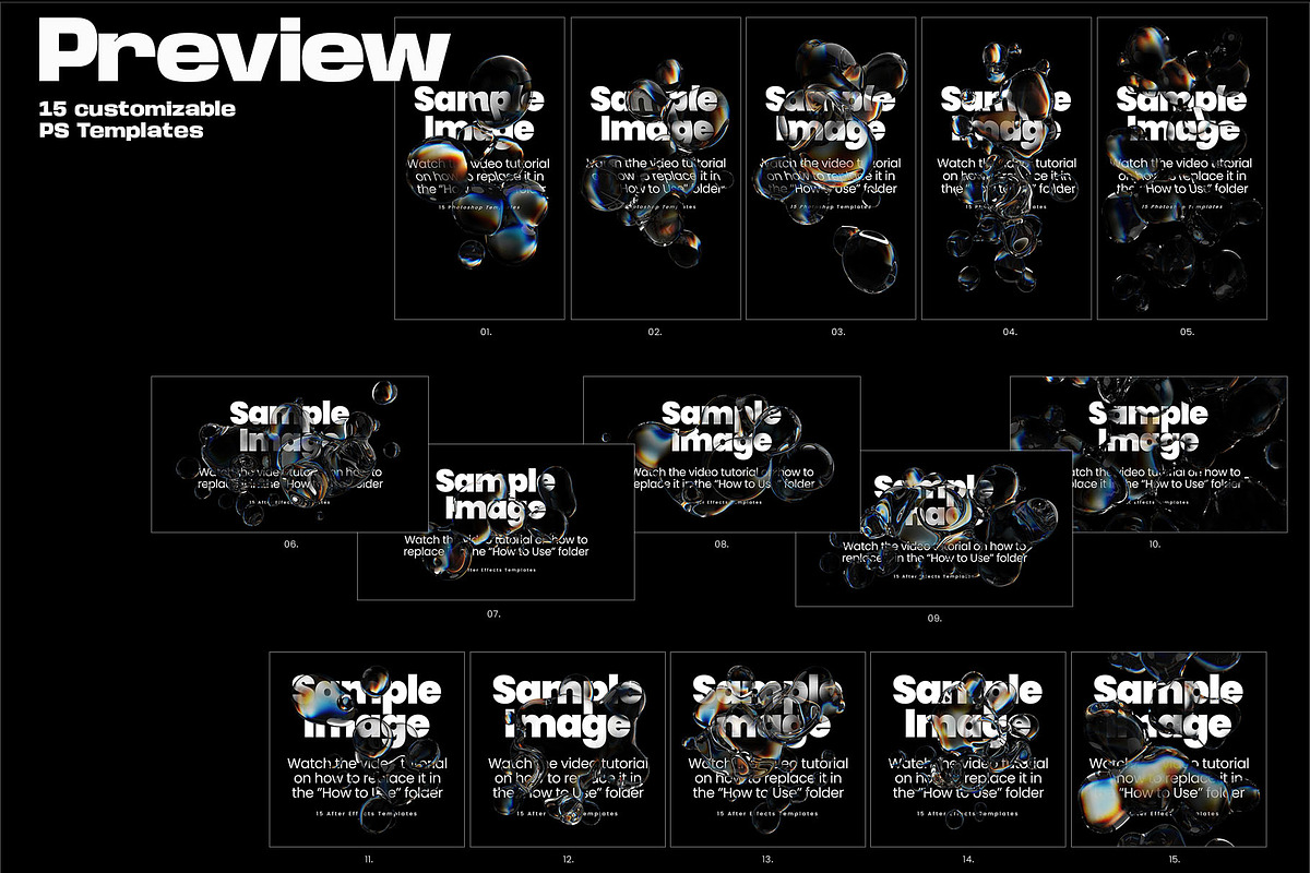 Bubble Photoshop Templates, a Graphic by Inartflow (Photo 3 of 10)