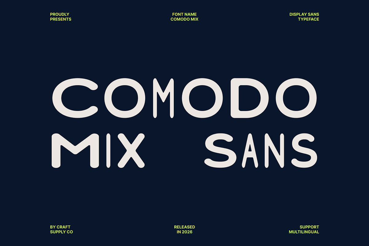 Comodo Mix, a Sans Serif Font by Craft Supply Co. (Photo 1 of 8)