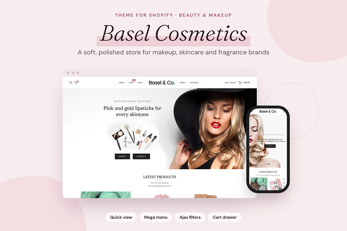 Basel Cosmetics - Shopify Theme, a Shopify Template by Boost Convert (Photo 1 of 10)