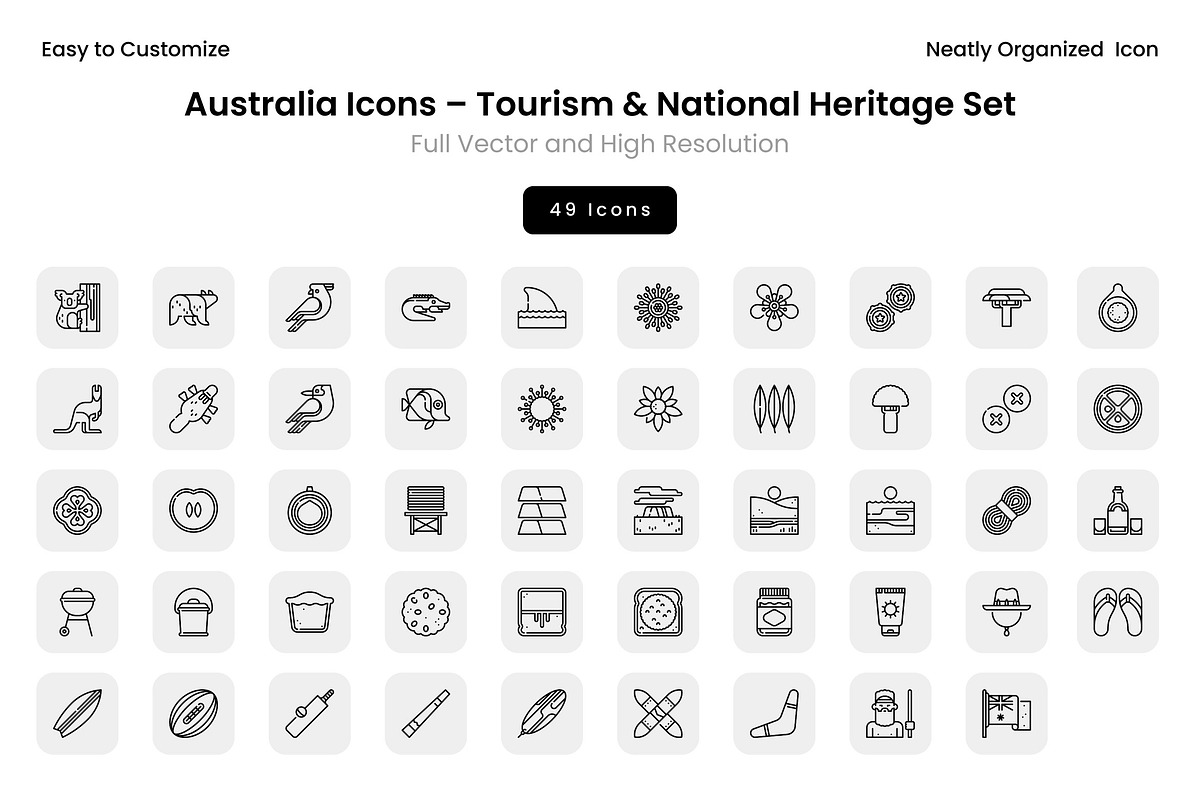 Australia Icons – Tourism & National, an Icon by Wencory (Photo 2 of 2)