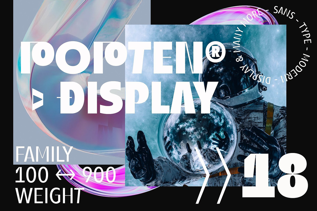 Popten Display Family Font, a Sans Serif Font by Siwox Studios (Photo 1 of 9)