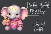 Pink Jumper Animals Christmas Clipar, an Animal Illustration by Rose Art (Thumbnail 4 of 4)