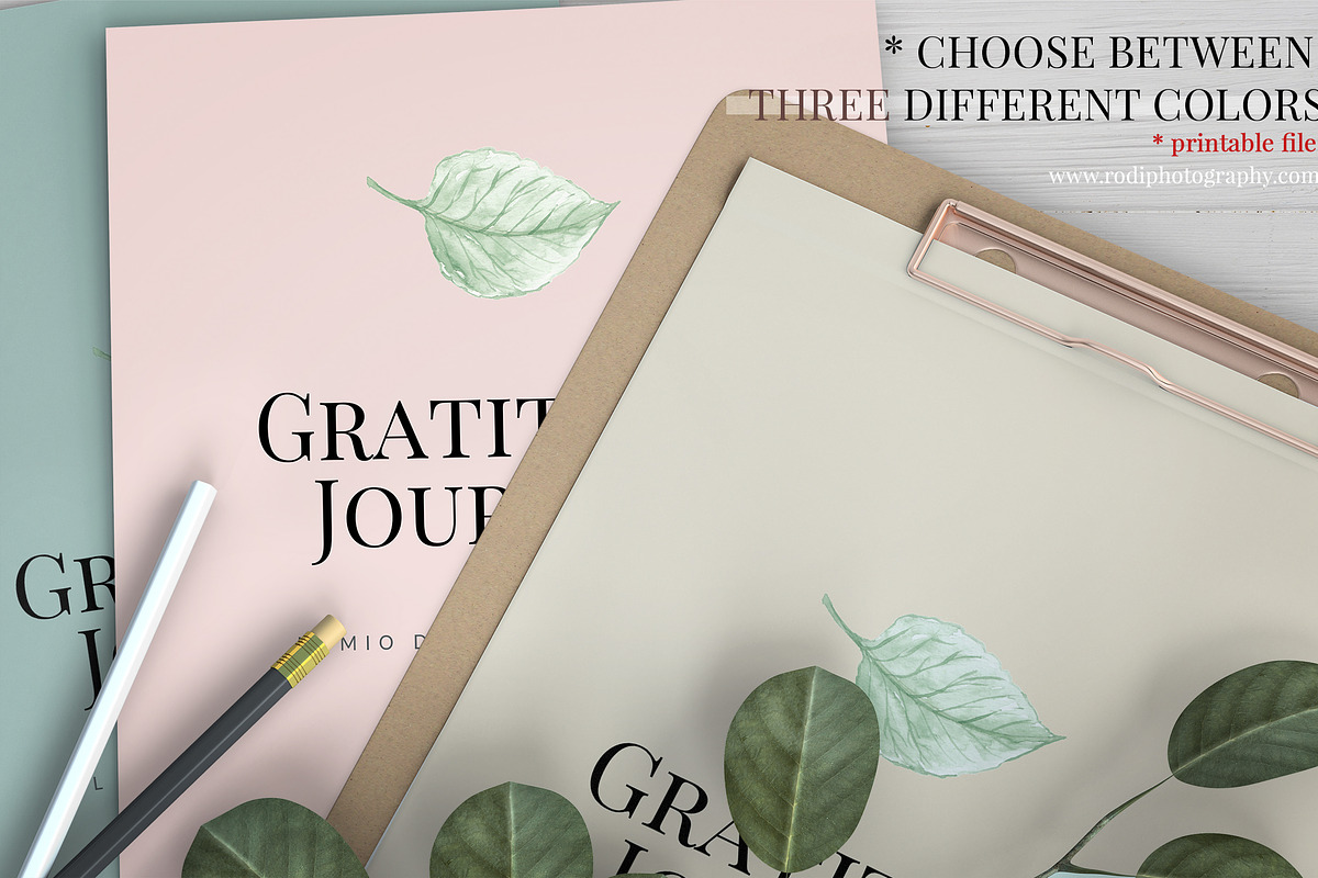 Gratitude Journal -(GREEN Printable), a Brochure Template by Her creative details (Photo 4 of 4)