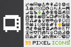 99 pixel art icons (set #2), an Icon by Dmitriylo