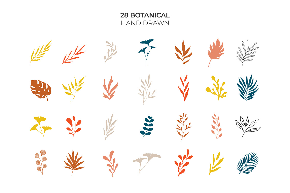 Botanical & Abstract Shapes, an Illustration by Creatchees.std