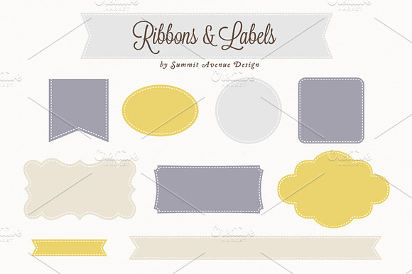 Ribbon Label Shapes