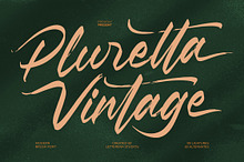 Pluretta Vintage Modern Brush Font